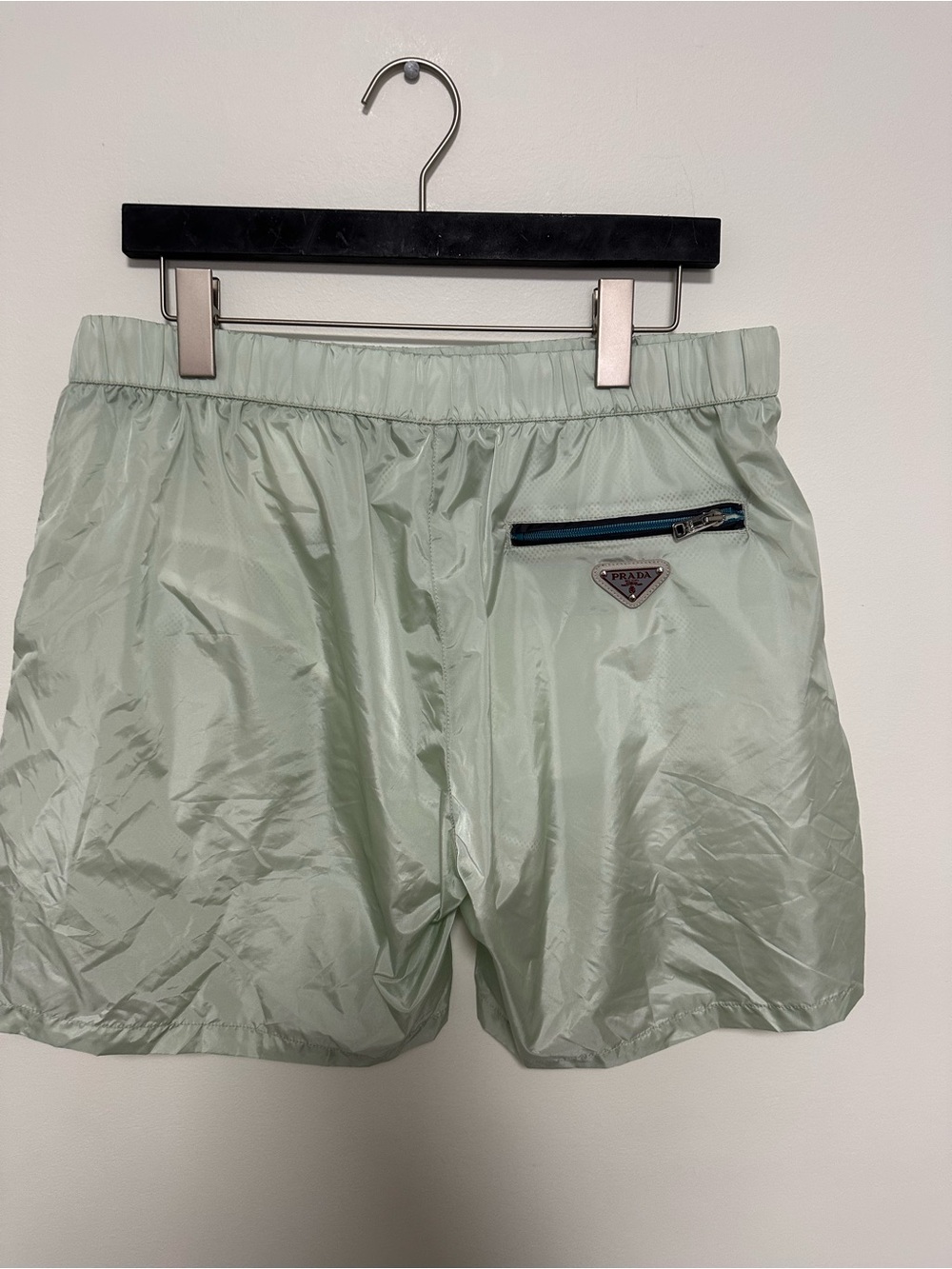 Prada Mint Green Nylon Swim Shorts